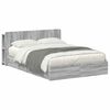vidaXL Bed Frame with Storage Grey Sonoma 150 x 200 cm Engineered Wood