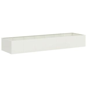 vidaXL Planter White 280x80x40 cm Steel