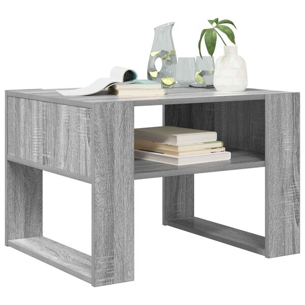 vidaXL Coffee Table Grey Sonoma 66 x 53 x 45 cm Engineered Wood