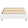vidaXL Bed Frame No Mattress White 90x190 cm Single Engineered Wood