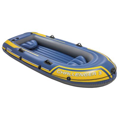 Intex Inflatable Boat Set Challenger 3 with Trolling Motor and Bracket