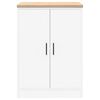 vidaXL Garage Storage Cabinet White 60x51x85 cm Solid Wood Pine