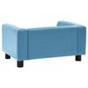 vidaXL Dog Sofa Foam Cushion Turquoise 60x43x30 cm Plush&Faux Leather