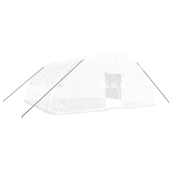 vidaXL Greenhouse with Steel Frame White 36 m&sup2; 6x6x2.85 m