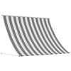 vidaXL Awning Anthracite and White 400 x 150 cm