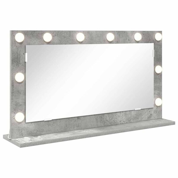 vidaXL Vanity Mirror with Mirror Concrete Grey 80 x 45 x 18 cm
