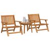 vidaXL Garden Chair 3 pcs Brown Solid Acacia Wood