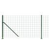 vidaXL Wire Mesh Fence with Flange Green 1x10 m