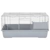 vidaXL Small Animal Cage Grey 80x45x39 cm Polypropylene and Metal