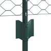 vidaXL Fence with Post Green 0.5 x 50 m Steel and PVC