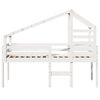 vidaXL High Sleeper Bed without Mattress White 90x200 cm Solid Wood Pine