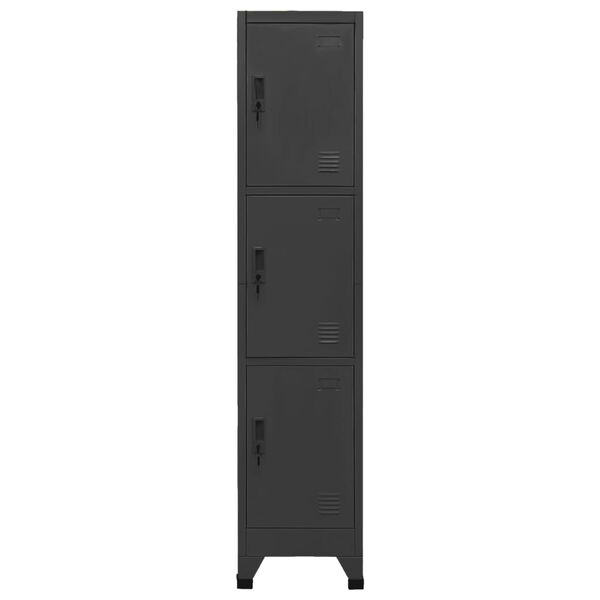 vidaXL Locker Cabinet Anthracite 38x45x180 cm Steel