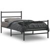 vidaXL Metal Bed Frame without Mattress with Footboard&nbsp;Black 100x200cm