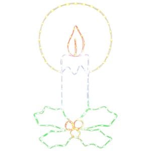 vidaXL LED Rope Light Candle with Holly LOVIISA 120 LEDs