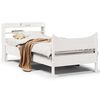 vidaXL Bed Frame with Headboard White 90x200 cm Solid Wood Pine