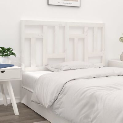 vidaXL Bed Headboard White 145.5x4x100 cm Solid Wood Pine