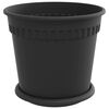 vidaXL Plant Pots 6 pcs Black &Oslash; 19 x 16 cm Plastic
