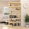 vidaXL Book Cabinet/Room Divider 100x30x200 cm Solid Pinewood