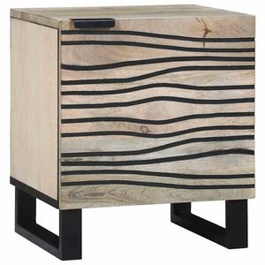 vidaXL Bedside Cabinet White and Black 40 x 33 x 46 cm