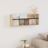 vidaXL Magazine Rack Sonoma Oak 80 x 12 x 30 cm Engineered Wood