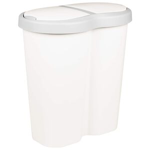 vidaXL Garbage Bin White 48 x 30 x 51 cm PP