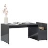 vidaXL Coffee Table High Gloss Grey 90x45x35 cm Engineered Wood
