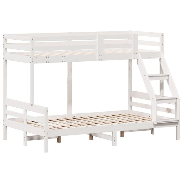 vidaXL Bunk Bed without Mattress 80x200/120x200 cm White Solid Wood