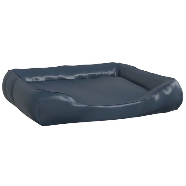 vidaXL Dog Bed Dark Blue 105x80x25 cm Faux Leather