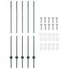vidaXL Fence Post 5 pcs Green 140 cm Steel