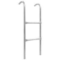 vidaXL 2-Step Trampoline Ladder Steel Silver 72 cm