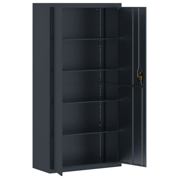 vidaXL File Cabinet Anthracite 90x40x180 cm Steel
