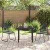 vidaXL Garden Dining Set 3 pcs Black Powder-Coated Steel