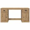 vidaXL Desk with Cabinet with Drawer Artisan Oak 154.5 x 50 x 75 cm