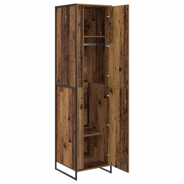 vidaXL Warderobe 2 pcs Old Wood 50 x 50 x 200 cm Engineered Wood