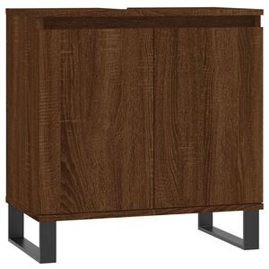 vidaXL Bathroom Cabinet Brown Oak 58x33x60 cm Engineered Wood