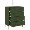 vidaXL Sideboard Olive Green 68x39x89 cm Steel