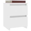 vidaXL Bedside Cabinet White 30x30x40 cm Engineered Wood