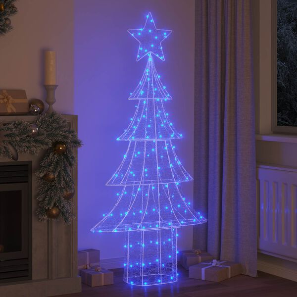 vidaXL Christmas Tree with 240 LEDs Blue 180 cm Acrylic
