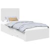 vidaXL Bed Frame with Drawer White 90 x 190 cm Engineered Wood