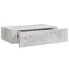 vidaXL Wall-mounted Drawer Shelf Concrete Grey 40x23.5x10cm MDF