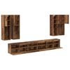 vidaXL TV Wall Cabinet Set Wall-mounted 7 pcs Old Wood Engineered Wood