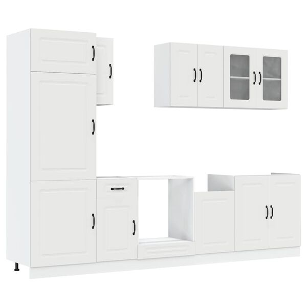 vidaXL 8 Piece Kitchen Cabinet Set Kalmar White Engineered Wood