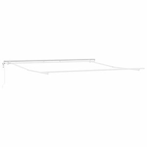 vidaXL Awning Manual White 5 x 3.5 m Metal