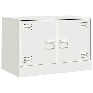 vidaXL TV Cabinet White 67x39x44 cm Steel