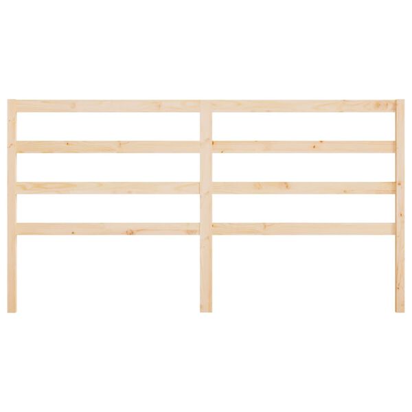 vidaXL Bed Headboard 206x4x100 cm Solid Wood Pine