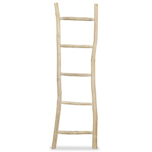 vidaXL Towel Ladder with 5 Rungs Teak 45x150 cm Natural