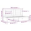 vidaXL Day Bed without Mattress White 90x200 cm Solid Wood Pine