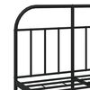 vidaXL Metal Bed Frame without Mattress with Footboard Black 120x200cm
