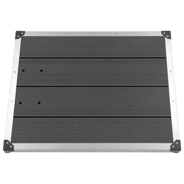 vidaXL Outdoor Shower Tray WPC Stainless Steel 80x62 cm Grey