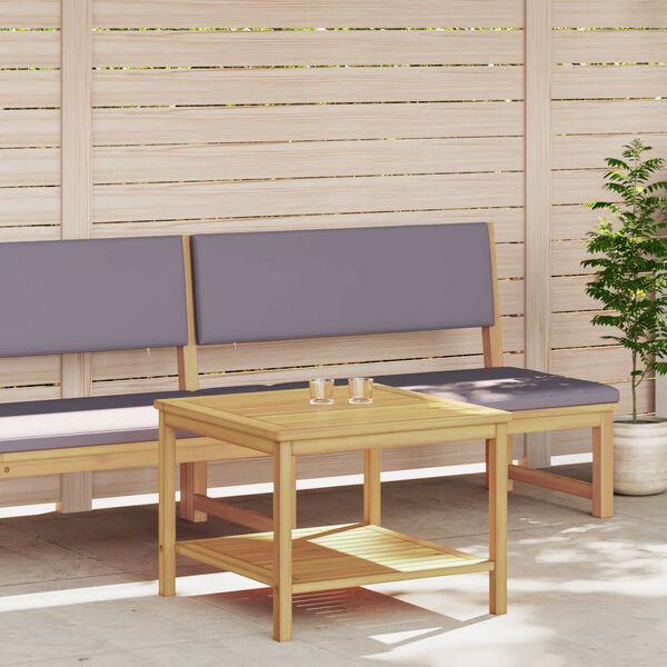 vidaXL Side Table Oil Natural 60 x 60 x 45 cm Solid Acacia Wood